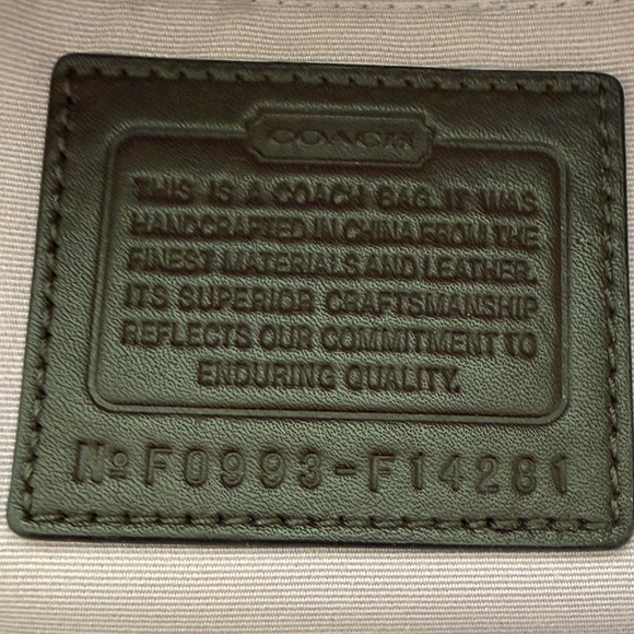 GUC COACH monogram Khaki/brown canvas tote bag - Picture 12 of 14